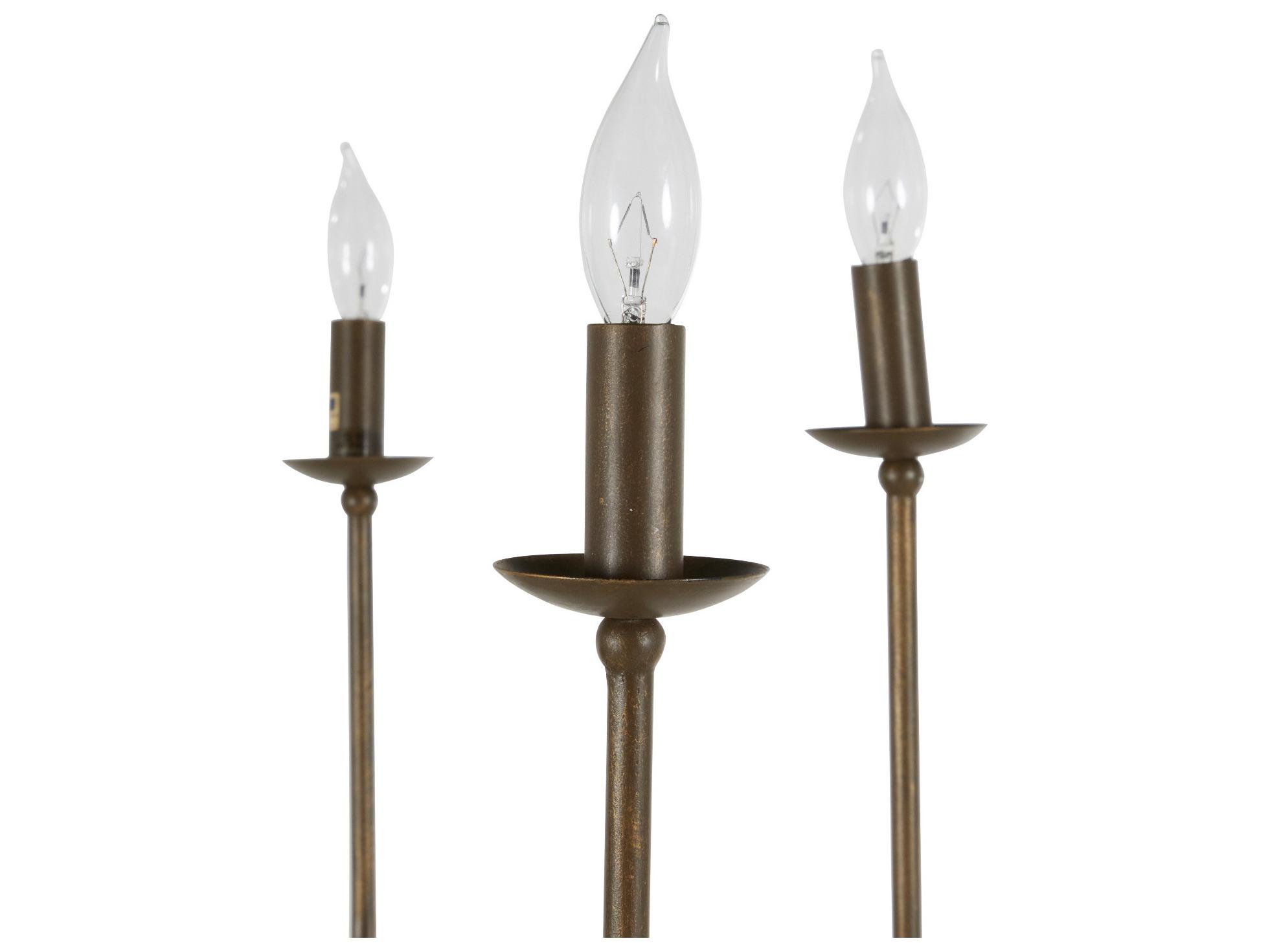 Gabby Lilly 8-Light Brushed Copper Candelabra Chandelier