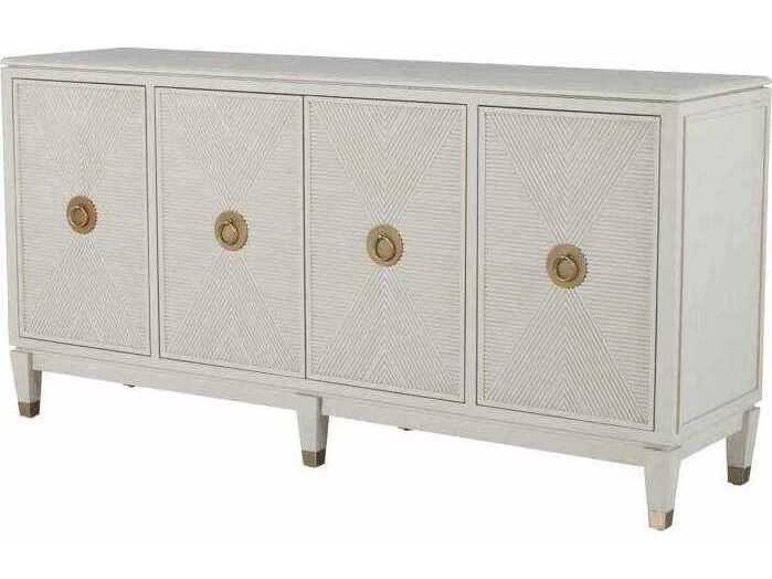 Gabby Strella Rosewood Cerused White Stainless Champagne Display Cabinet