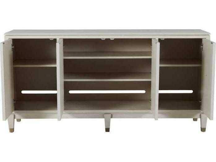 Gabby Strella Rosewood Cerused White Stainless Champagne Display Cabinet