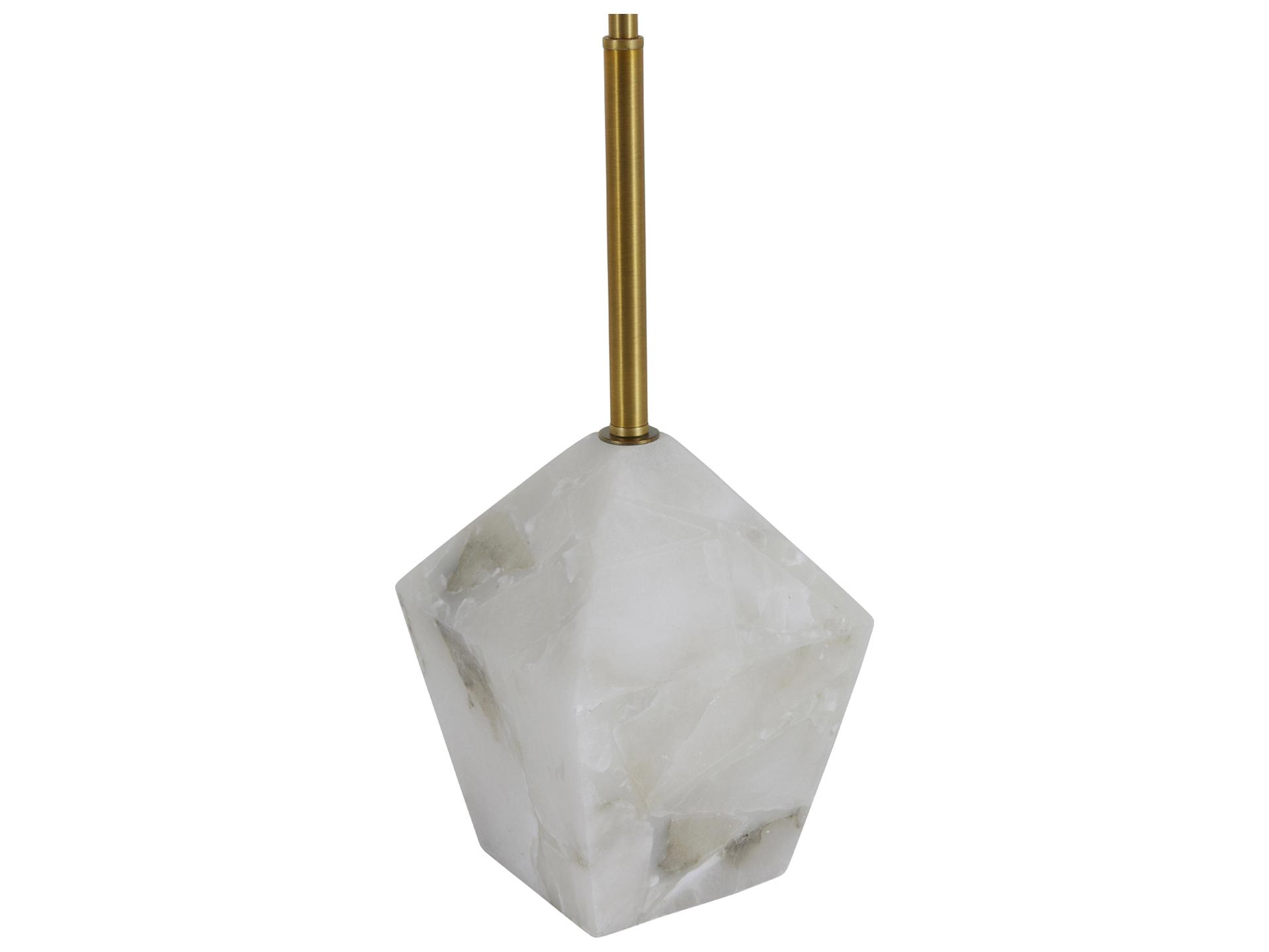 Gabby Perry Stained Gold White Linen Buffet Lamp