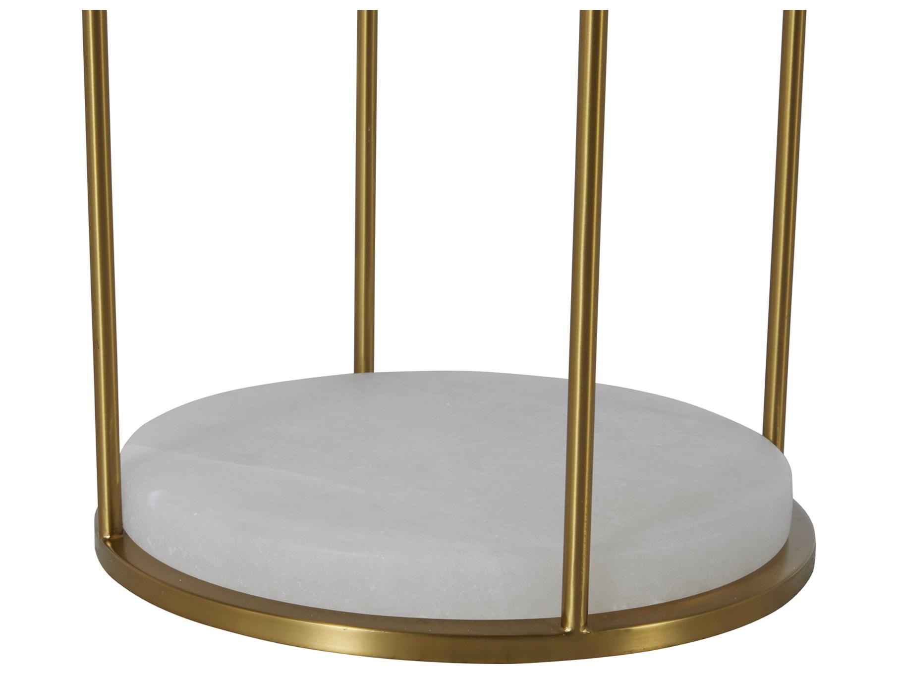 Gabby Joan Antique Bronze White Linen Buffet Lamp