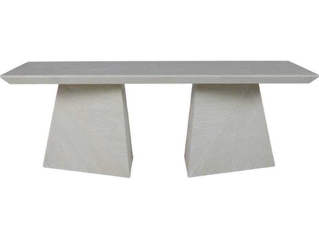 Gabby Atticus Rectangular Wood Cerused White Dining Table