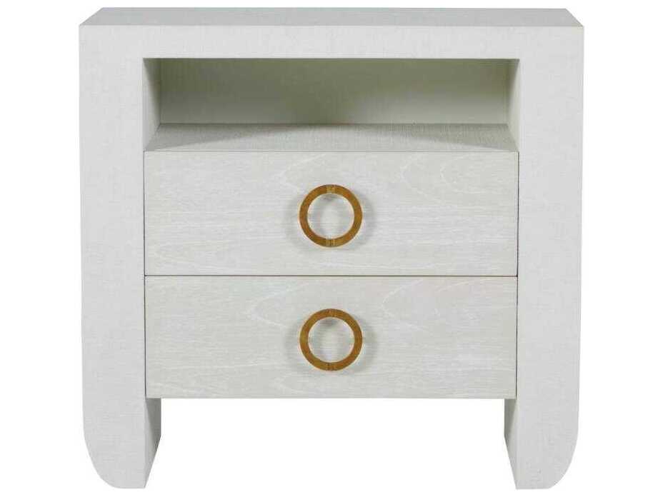 Gabby Sherie 2-Drawers White Mindi Wood Nightstand