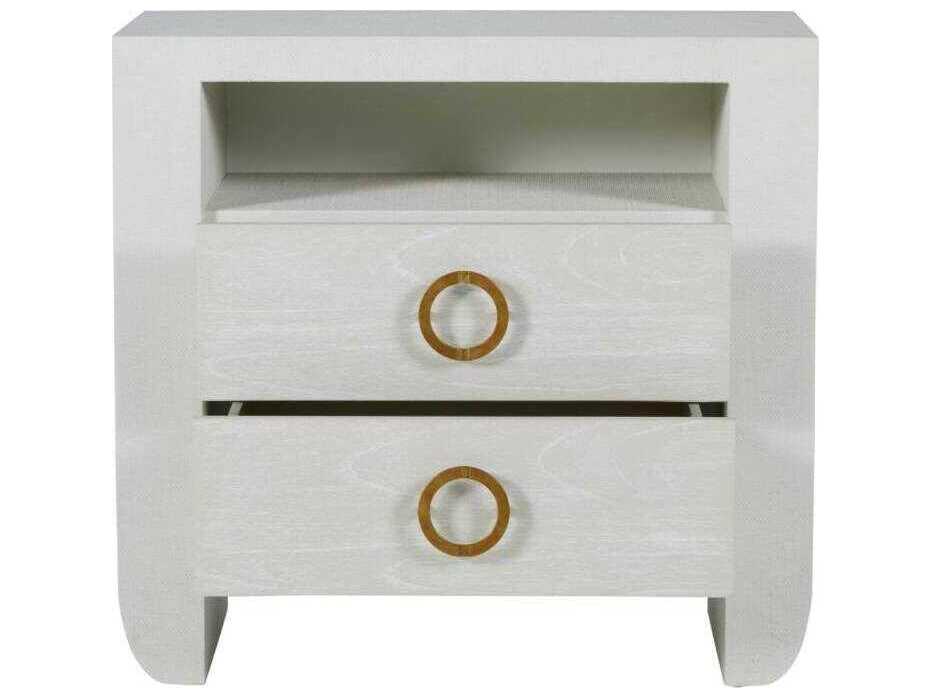 Gabby Sherie 2-Drawers White Mindi Wood Nightstand