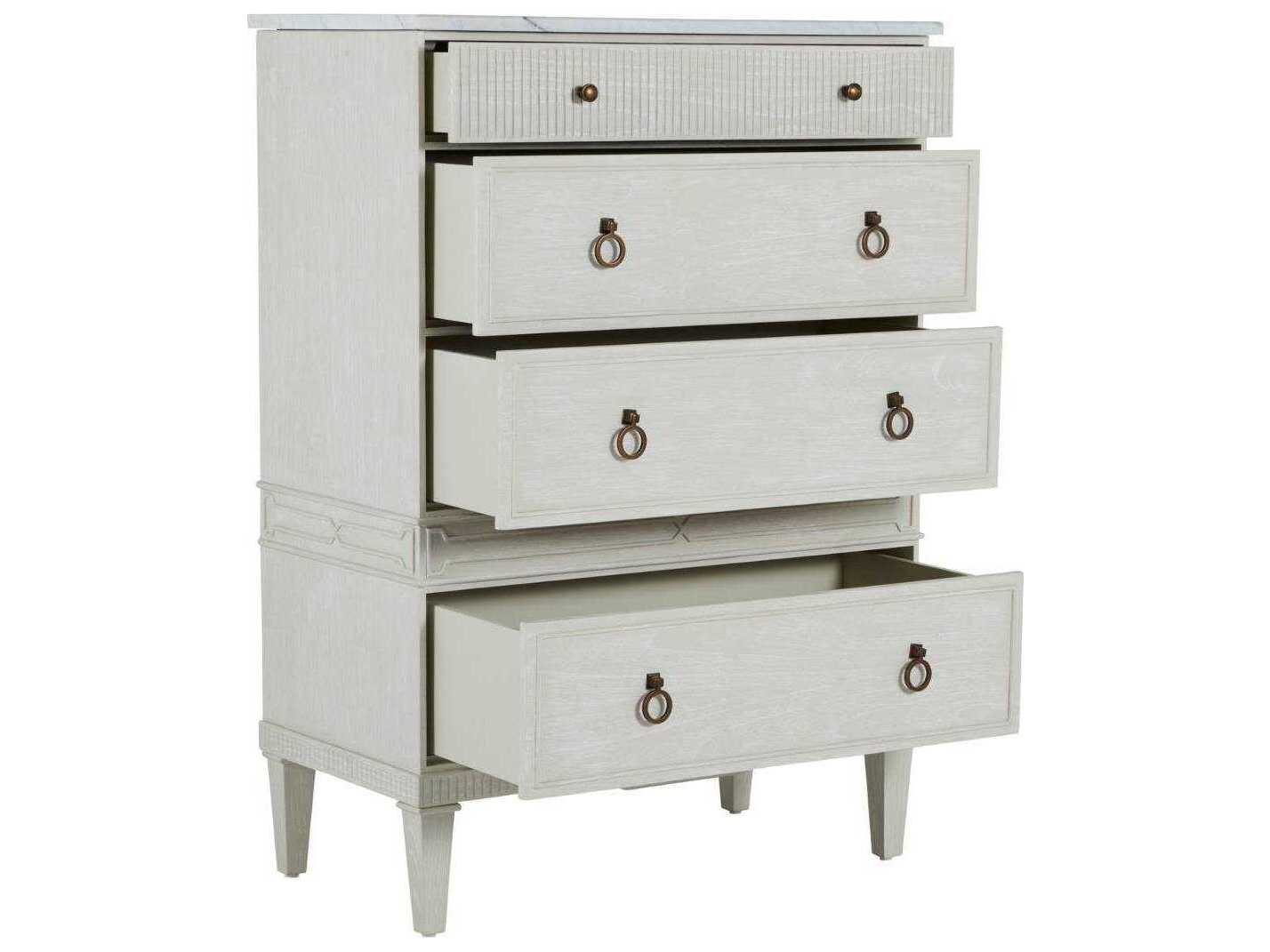 Gabby Archie White Mindi Wood Accent Tallboy