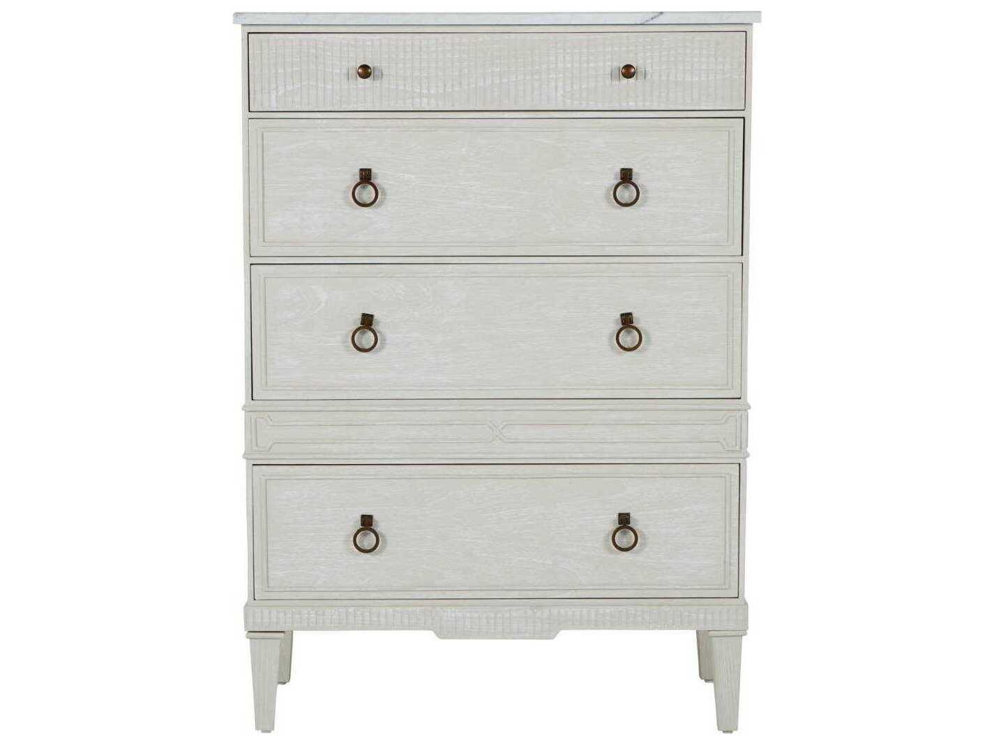 Gabby Archie White Mindi Wood Accent Tallboy
