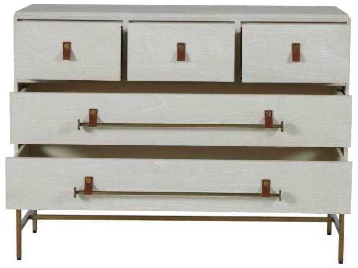 Gabby Maya 5-Drawers White Mindi Wood Dresser