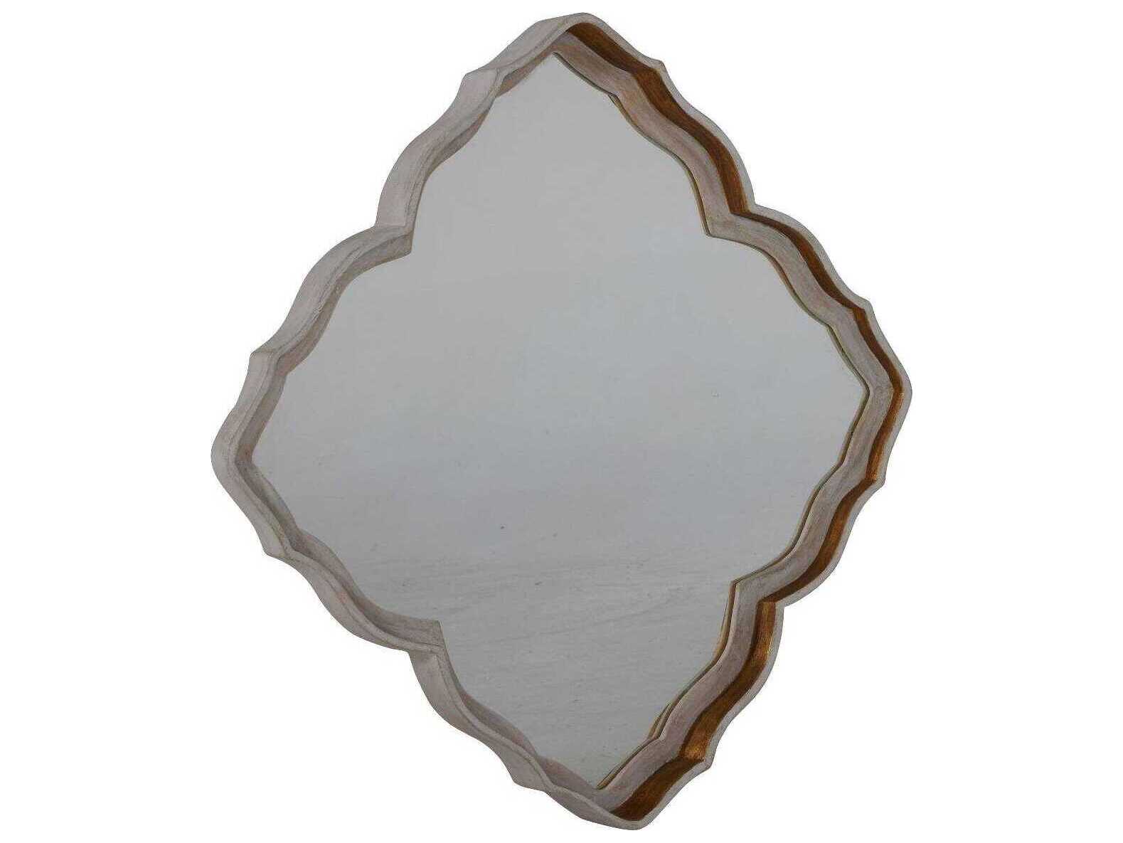 Gabby Adriana Cerused White Gilded Gold Wall Mirror