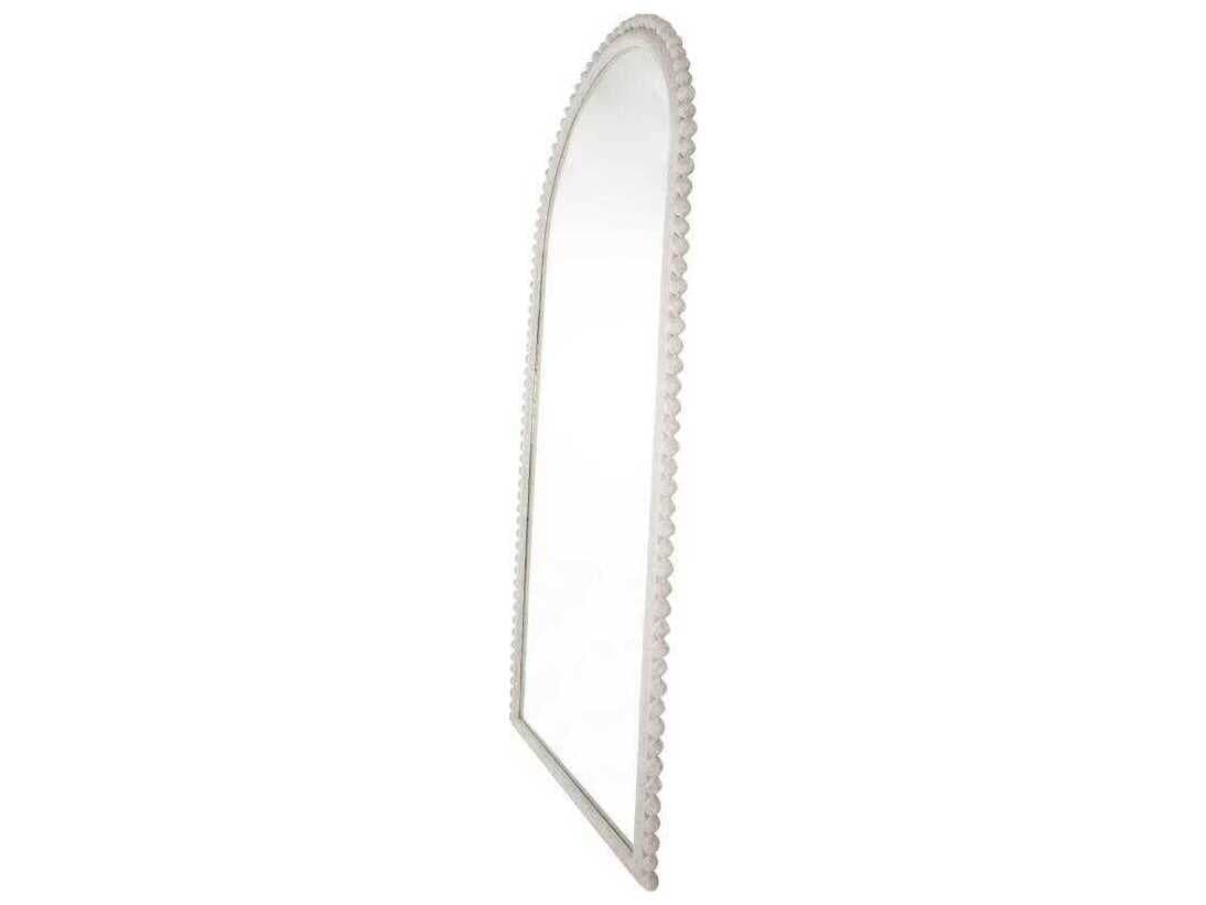 Gabby Belle Clear Mirror Distressed White Floor Vertical