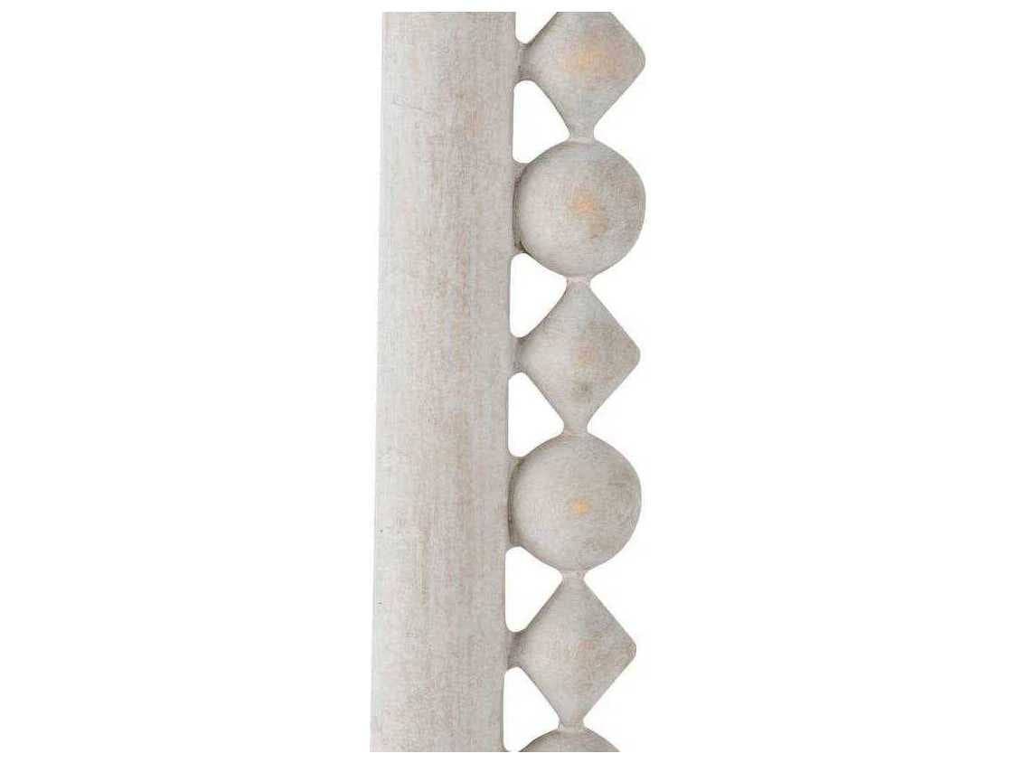 Gabby Belle Clear Mirror Distressed White Floor Vertical