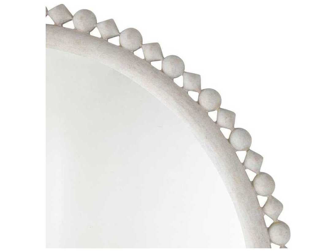 Gabby Belle Clear Mirror Distressed White Floor Vertical