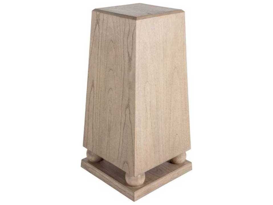 Gabby Chess Square Wood Natural Bay Pedestal Table
