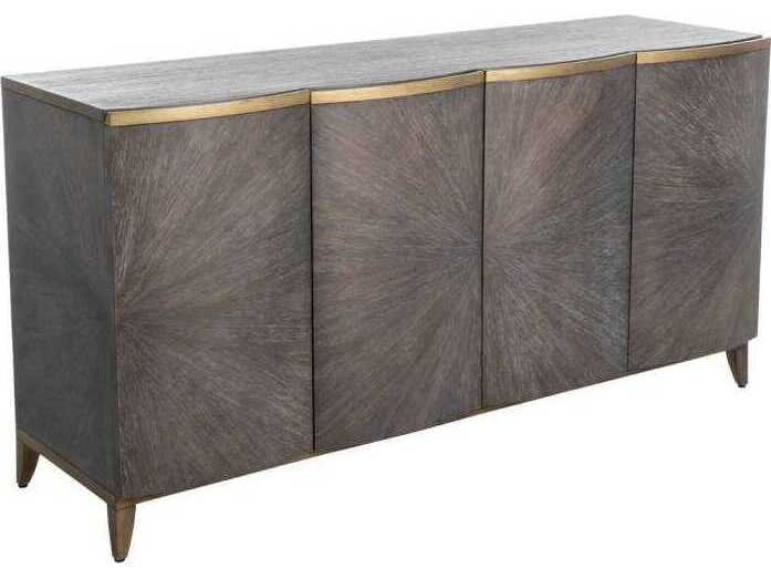 Gabby Pete Natural Black Mindi Wood Accent Cabinet