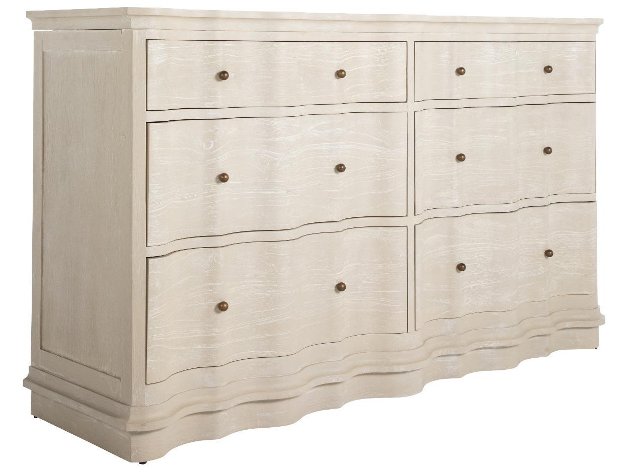 Gabby Meredith 6-Drawers Mahogany Wood Double Dresser