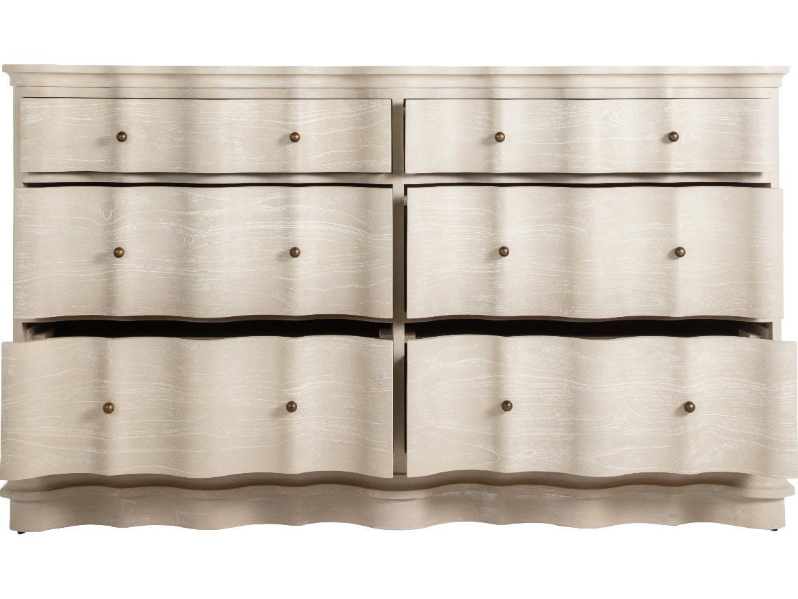 Gabby Meredith 6-Drawers Mahogany Wood Double Dresser