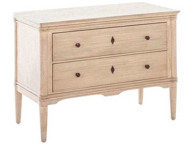 Gabby Linnea 2-Drawers Oak Wood Nightstand