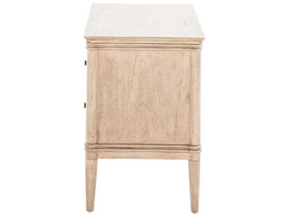 Gabby Linnea 2-Drawers Oak Wood Nightstand