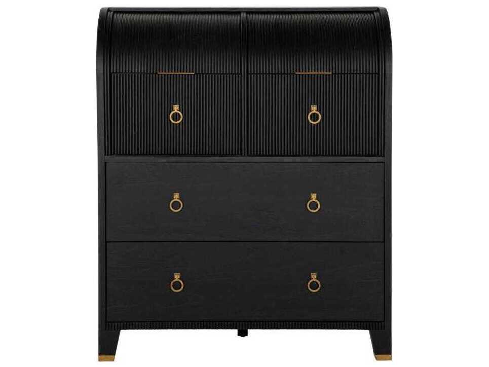 Gabby Maison Brushed Black Mindi Wood Accent Chest