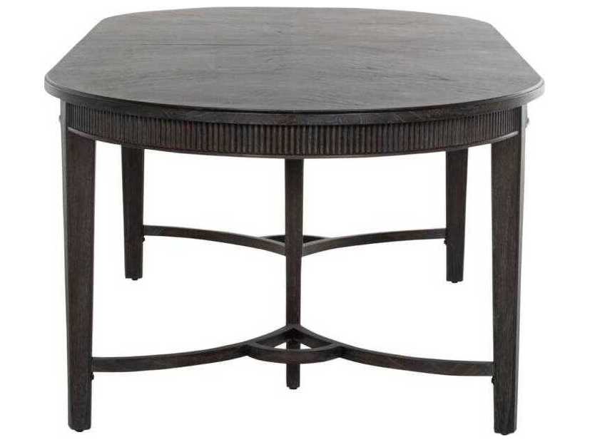 Gabby Whitlock Oval Wood Cerused Forest Black Black Dining Table