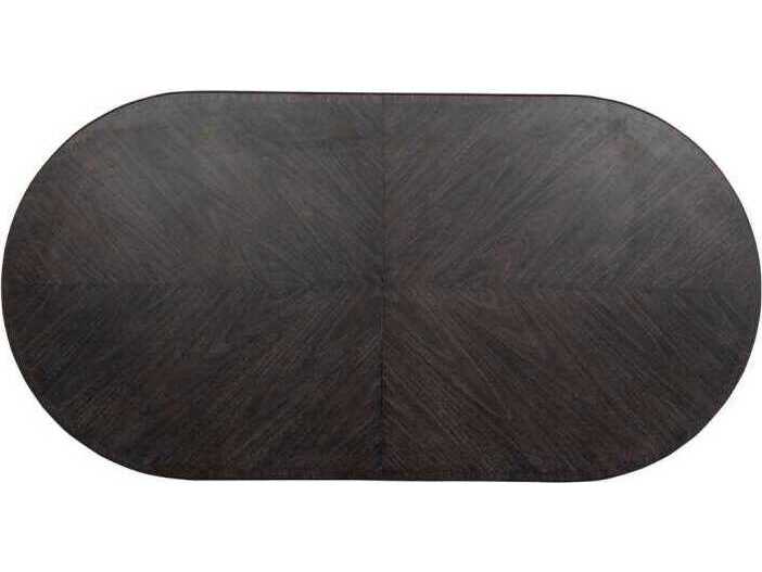 Gabby Whitlock Oval Wood Cerused Forest Black Black Dining Table