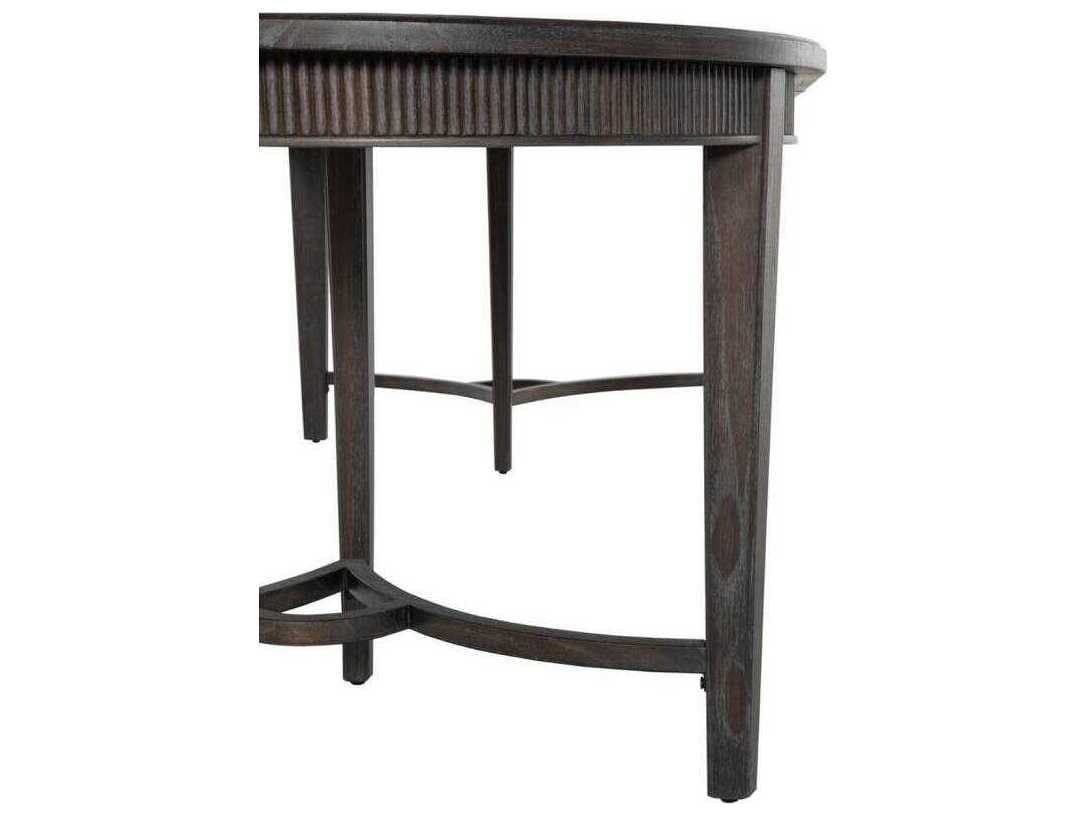 Gabby Whitlock Oval Wood Cerused Forest Black Black Dining Table