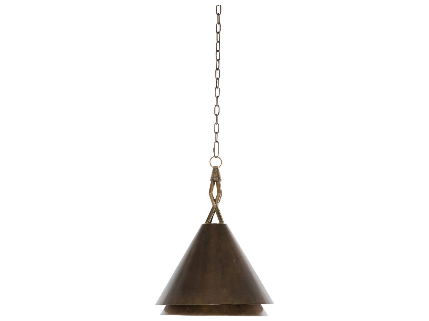 Gabby Mona 1-Light Antique Light Brass Pendant