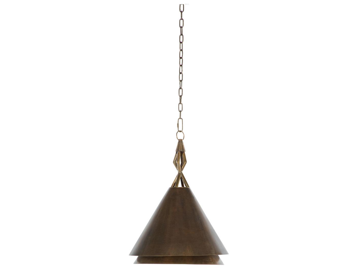 Gabby Mona 1-Light Antique Light Brass Pendant