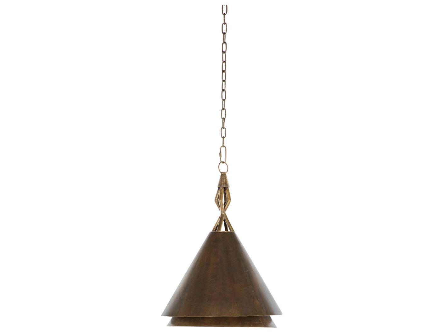 Gabby Mona 1-Light Antique Light Brass Pendant