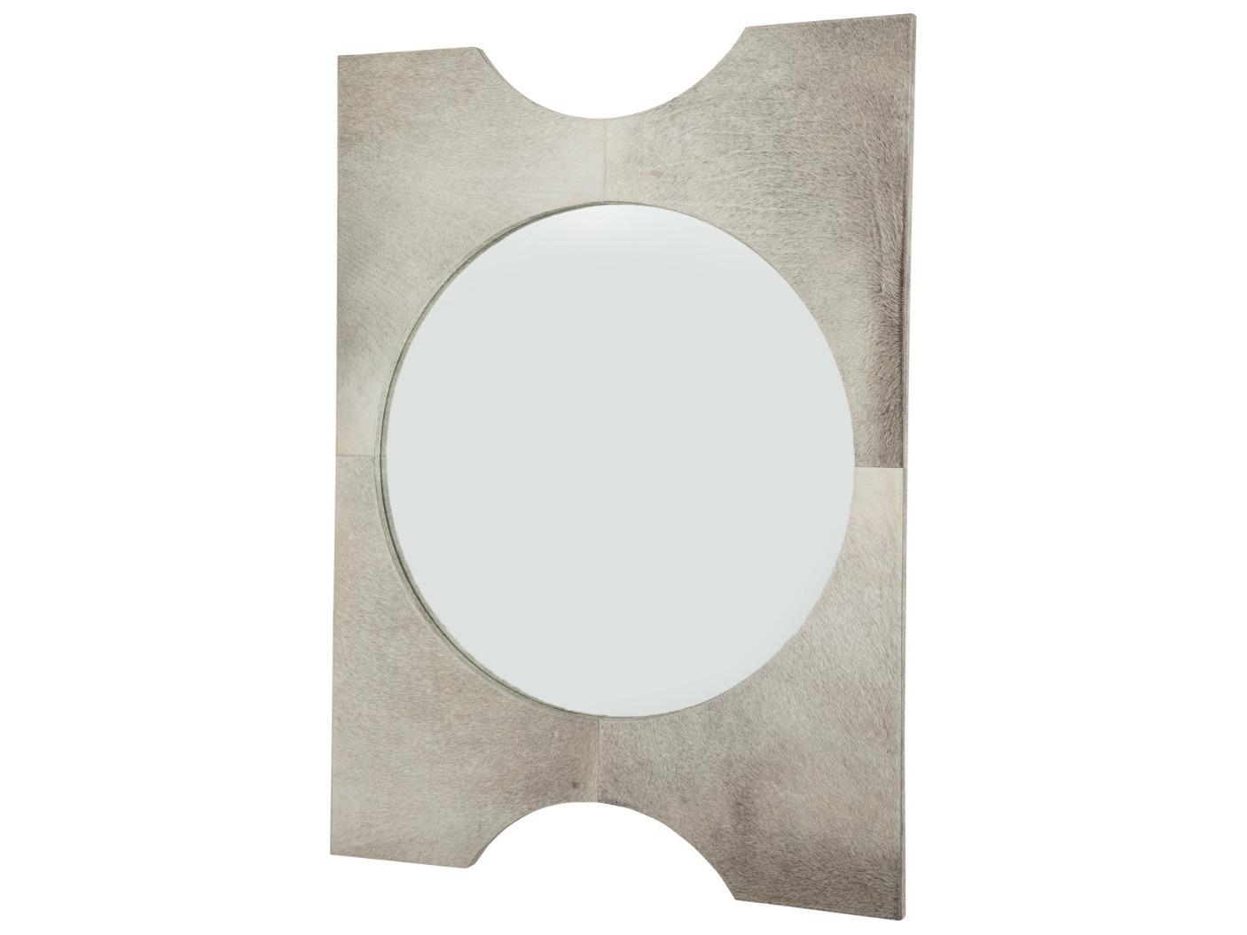 Gabby Oakley Natural Ivory Hide Clear Mirror Wall Round