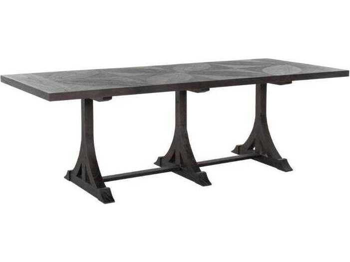 Gabby Adams Rectangular Wood Cerused Forest Black Dining Table