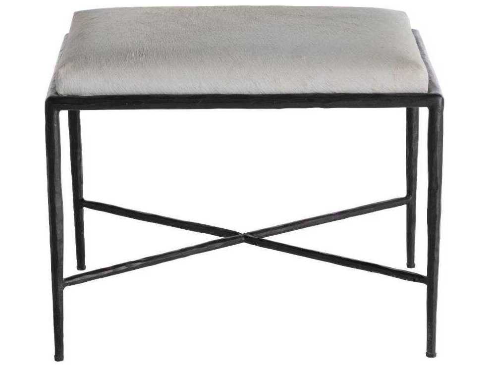 Gabby Devoe Natural Ivory Hide on Hair Accent Stool