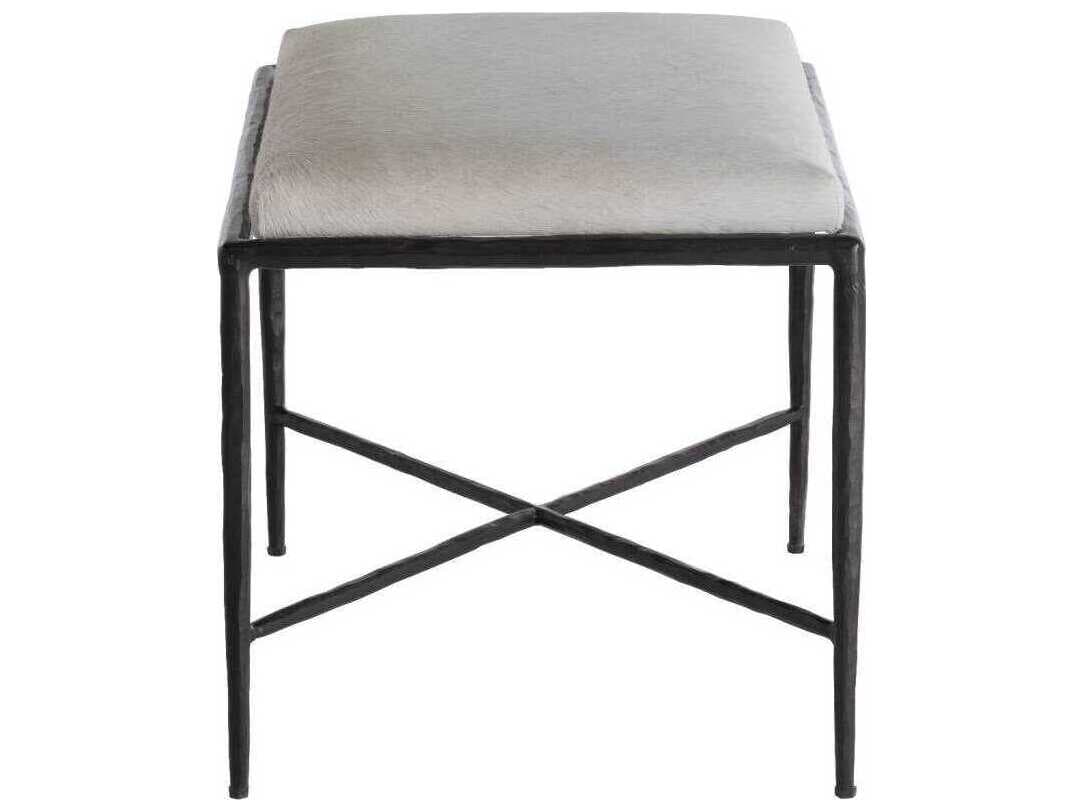 Gabby Devoe Natural Ivory Hide on Hair Accent Stool