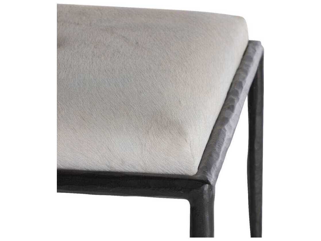 Gabby Devoe Natural Ivory Hide on Hair Accent Stool