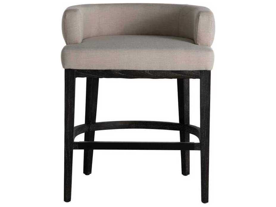 Gabby Douglas Cerused Ash Upholstered Wood Counter Stool