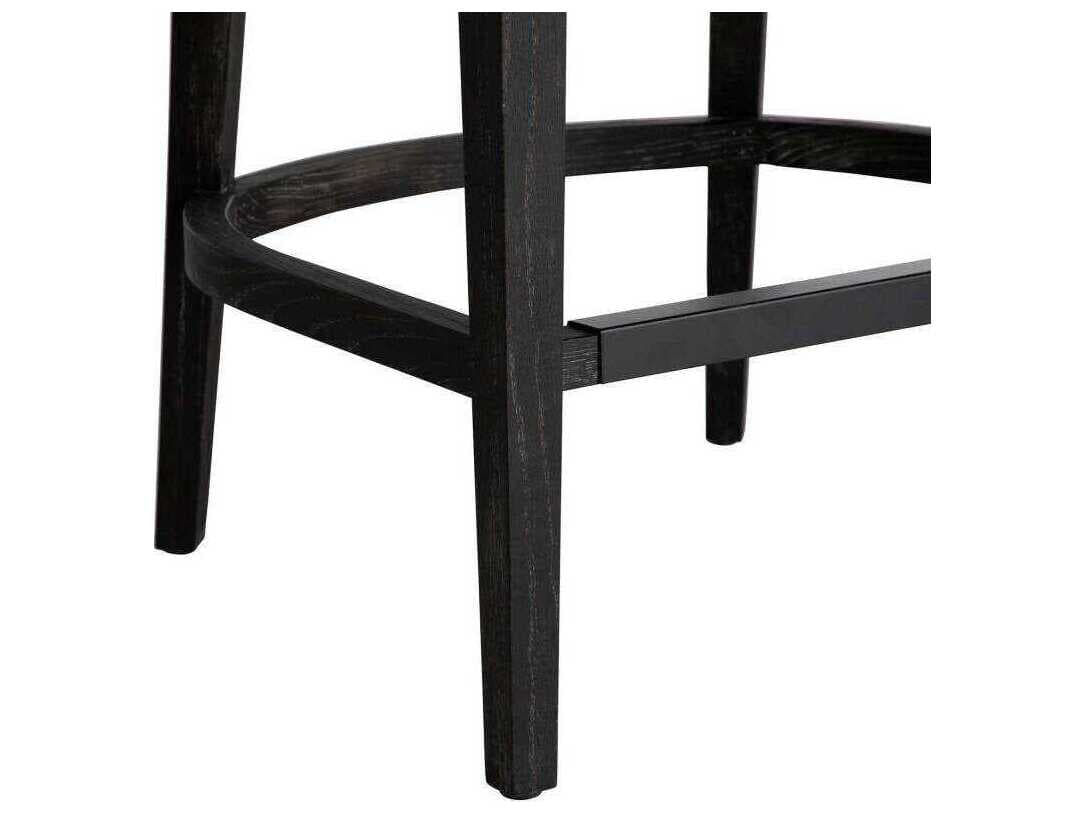 Gabby Douglas Cerused Ash Upholstered Wood Counter Stool