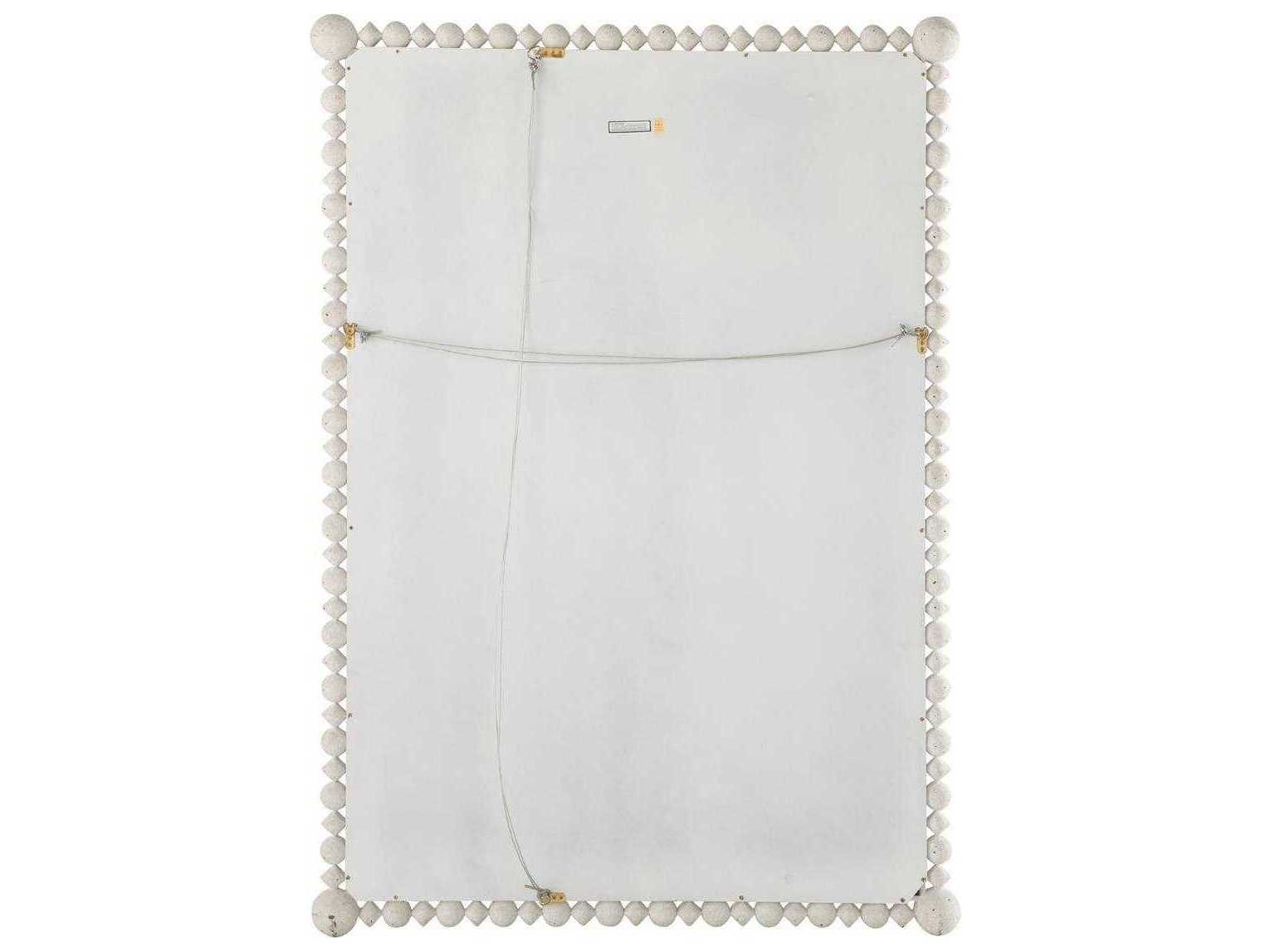 Gabby Beau Antique White Clean Wall Mirror Rectangular