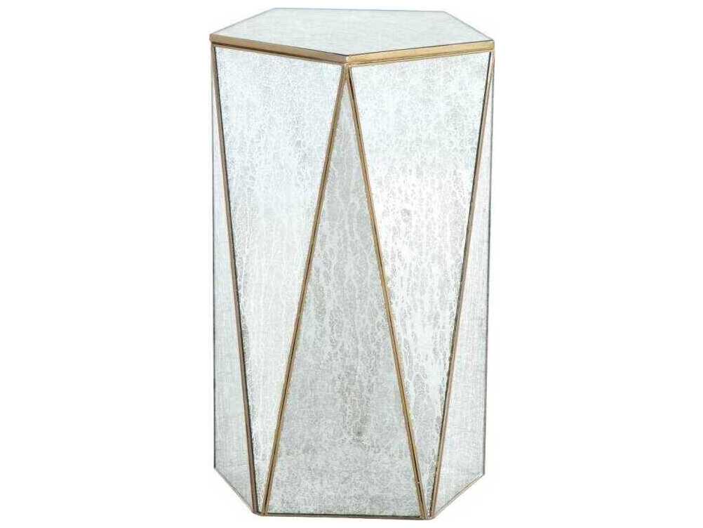 Gabby Tindell Mercury Glass Polished Brass Drinking Table