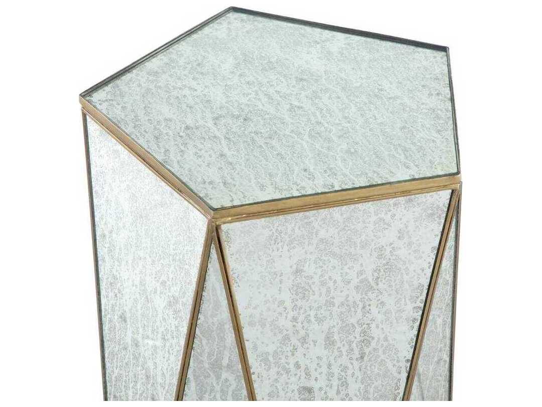 Gabby Tindell Mercury Glass Polished Brass Drinking Table