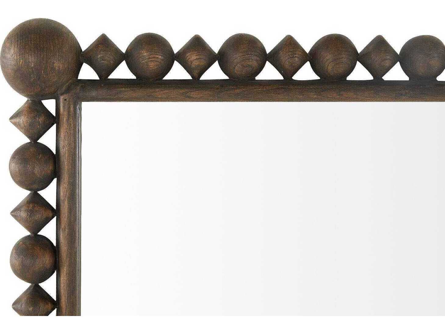 Gabby Beau Antique Brown Clean Wall Mirror Rectangular