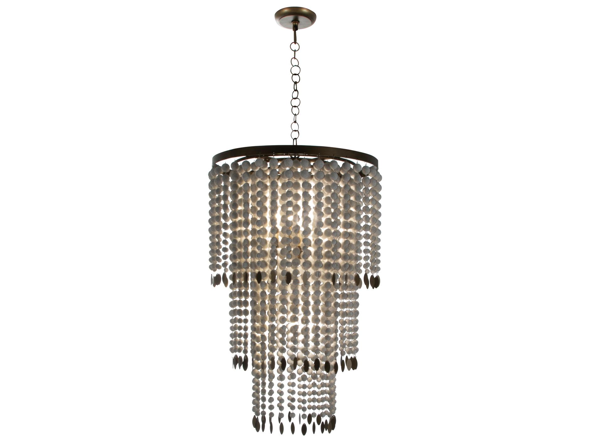 Gabby Dolores 4-Light Antique Grey Brushed Brass Traditional Pendant