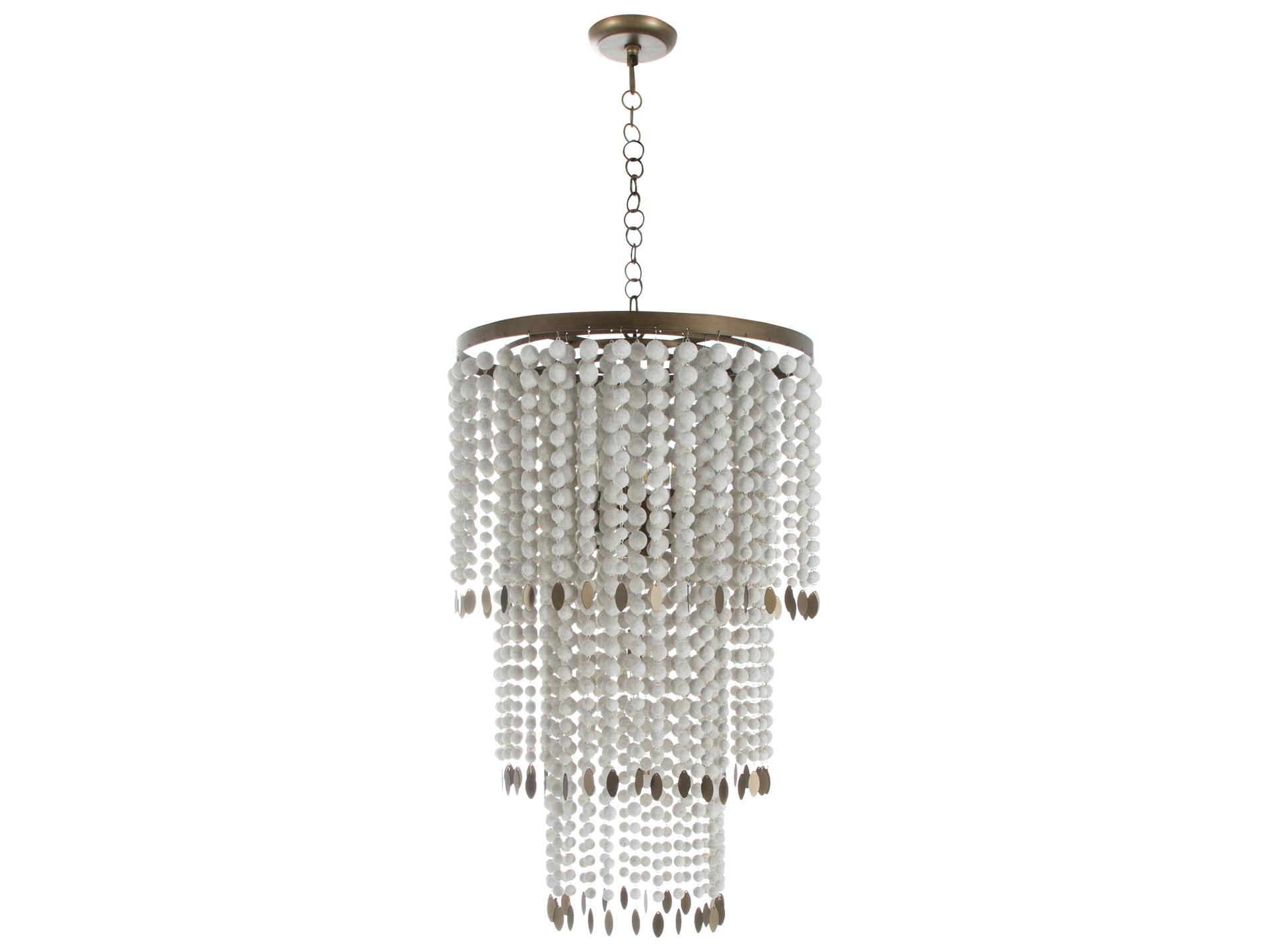 Gabby Dolores 4-Light Antique Grey Brushed Brass Traditional Pendant