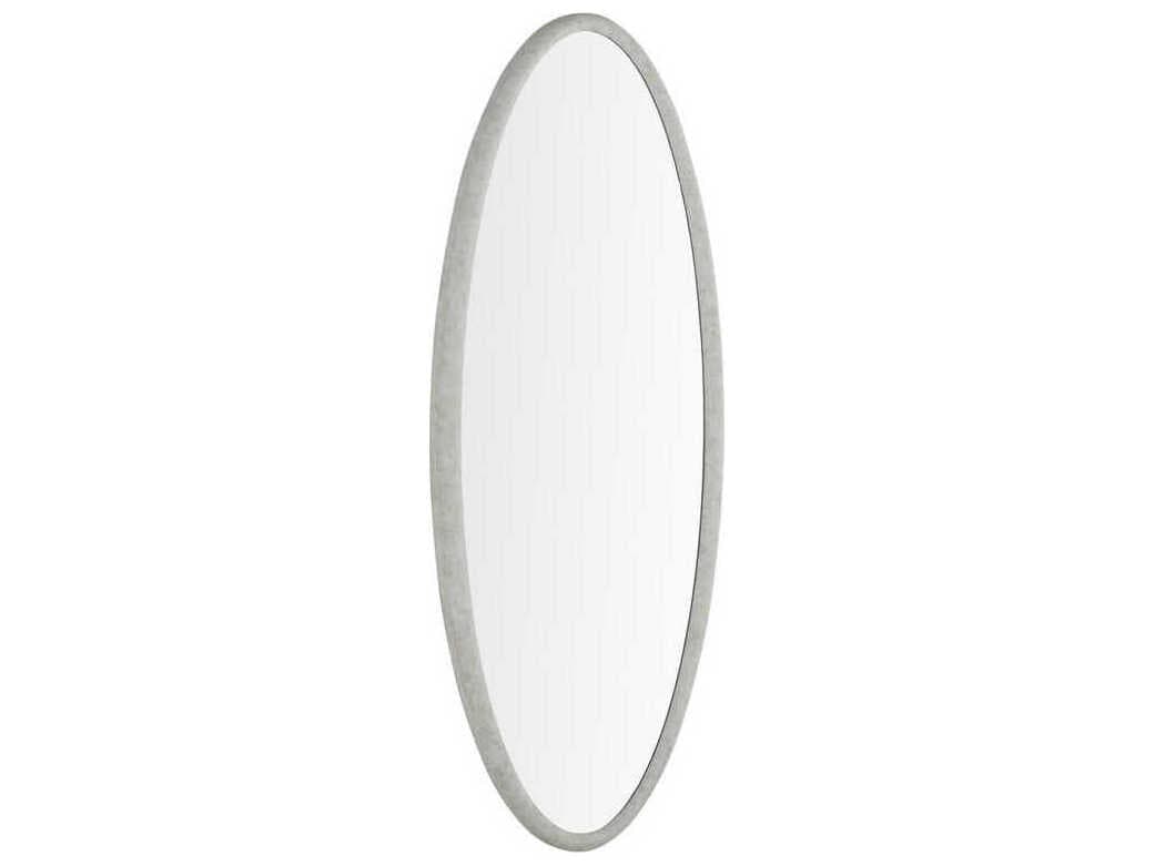 Gabby Daxon Textured White Wall Mirror Oval
