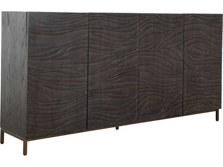 Gabby Oliver 72" Oak Wood Natural Black Sideboard
