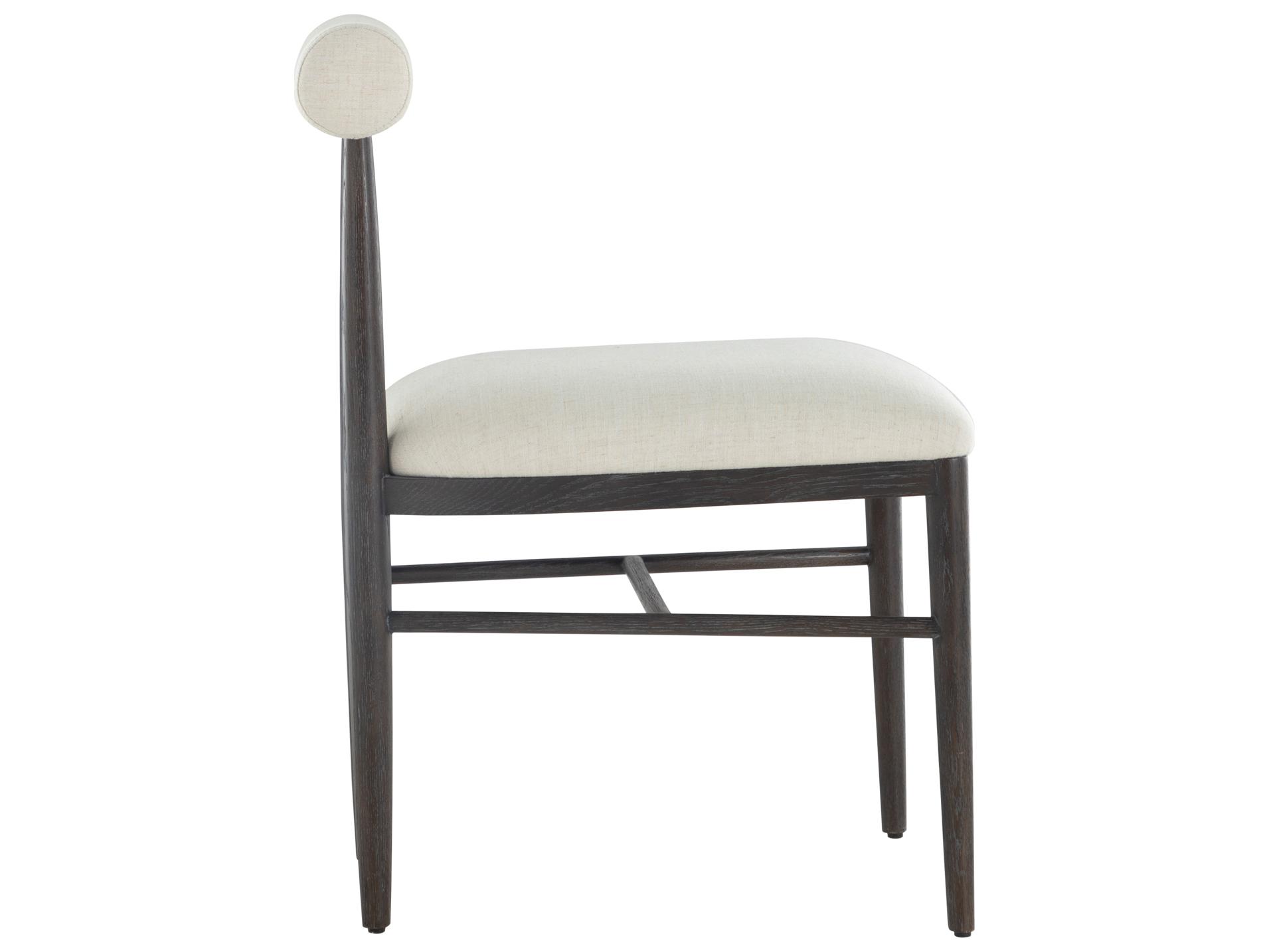 Gabby Vira Oak Wood White Upholstered Armless Dining Chair