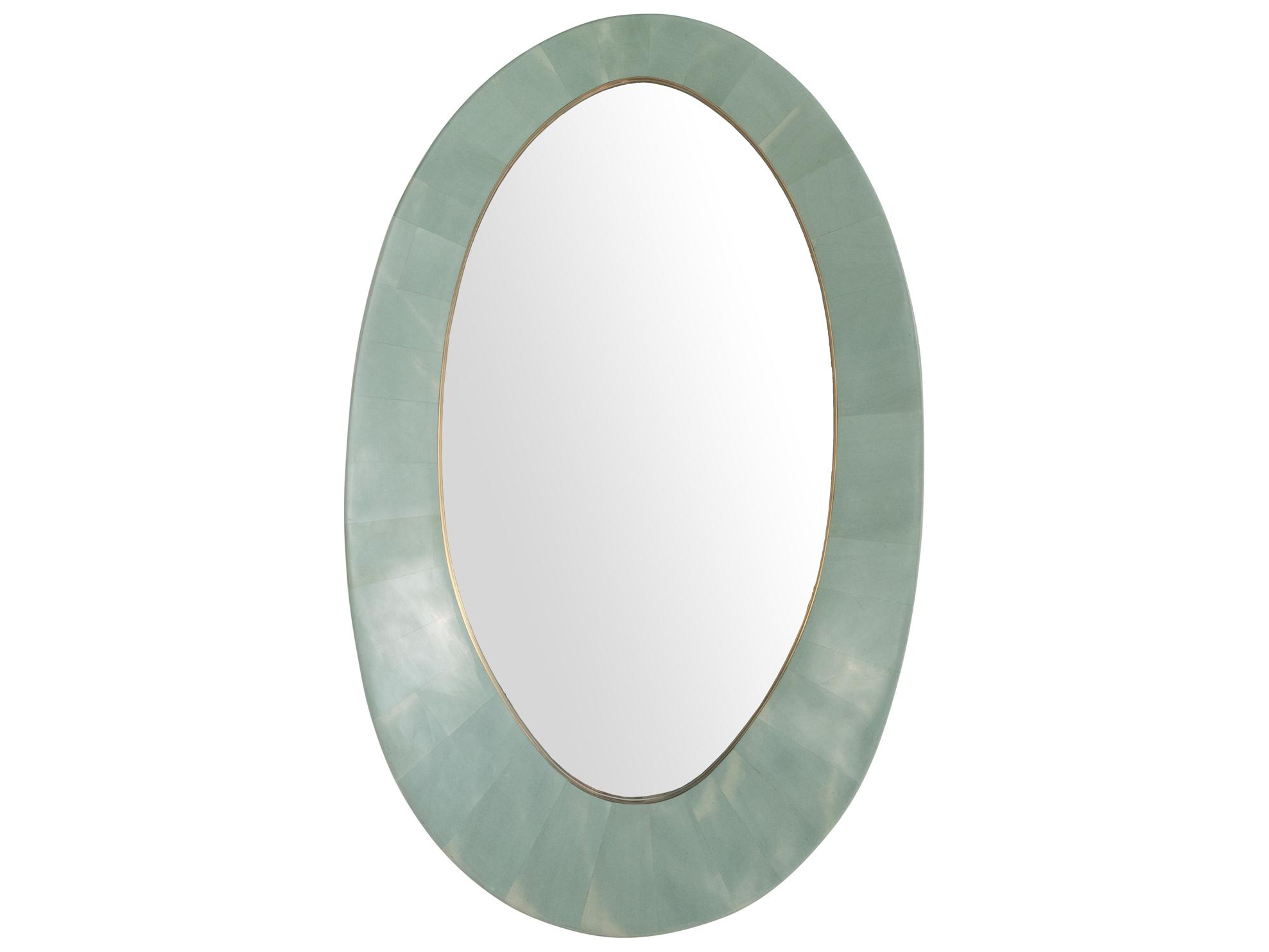 Gabby Viola Seafoam Green Wall Mirror Oval