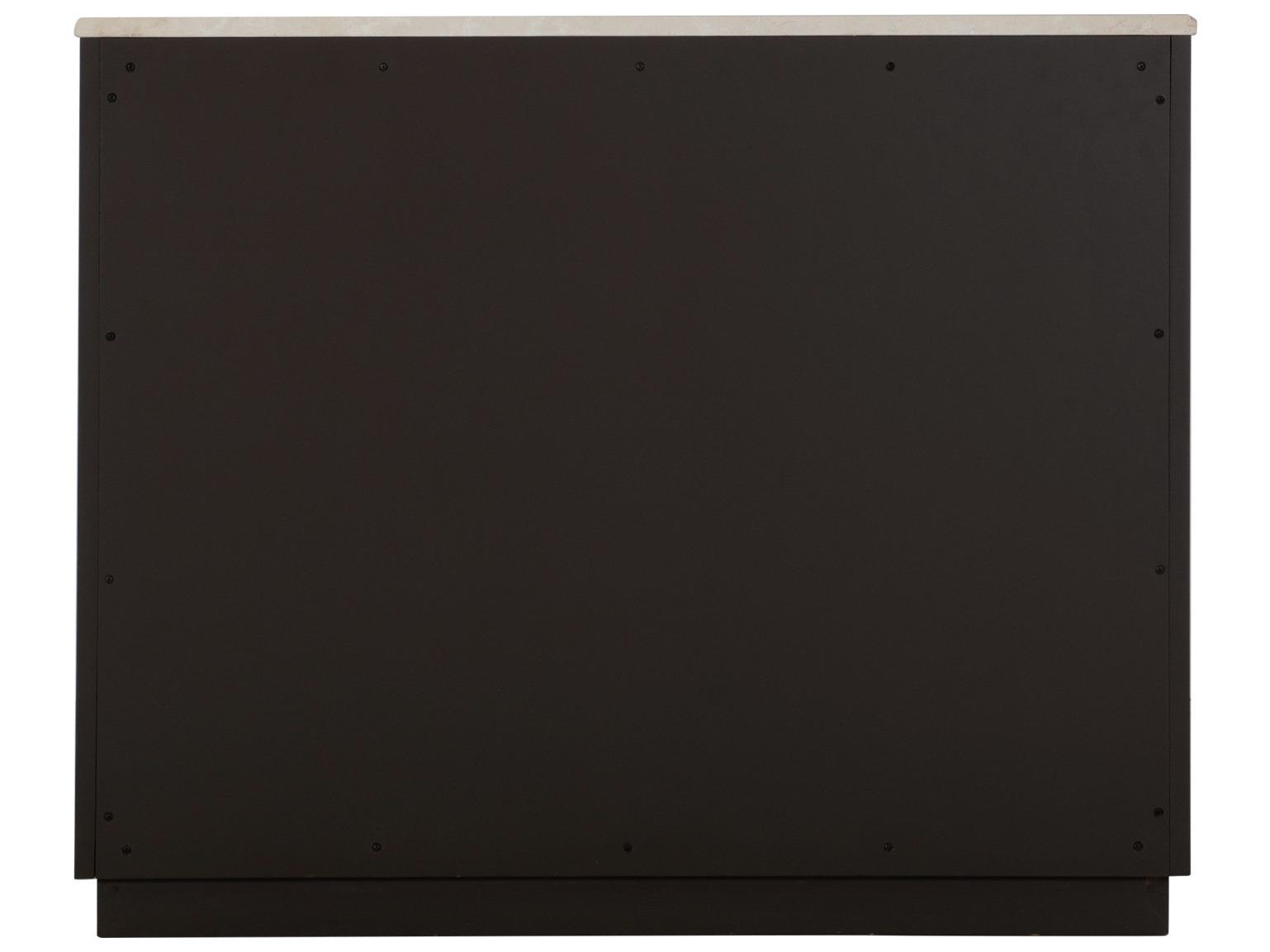 Gabby Sergio Marble Sesame Black Accent Chest