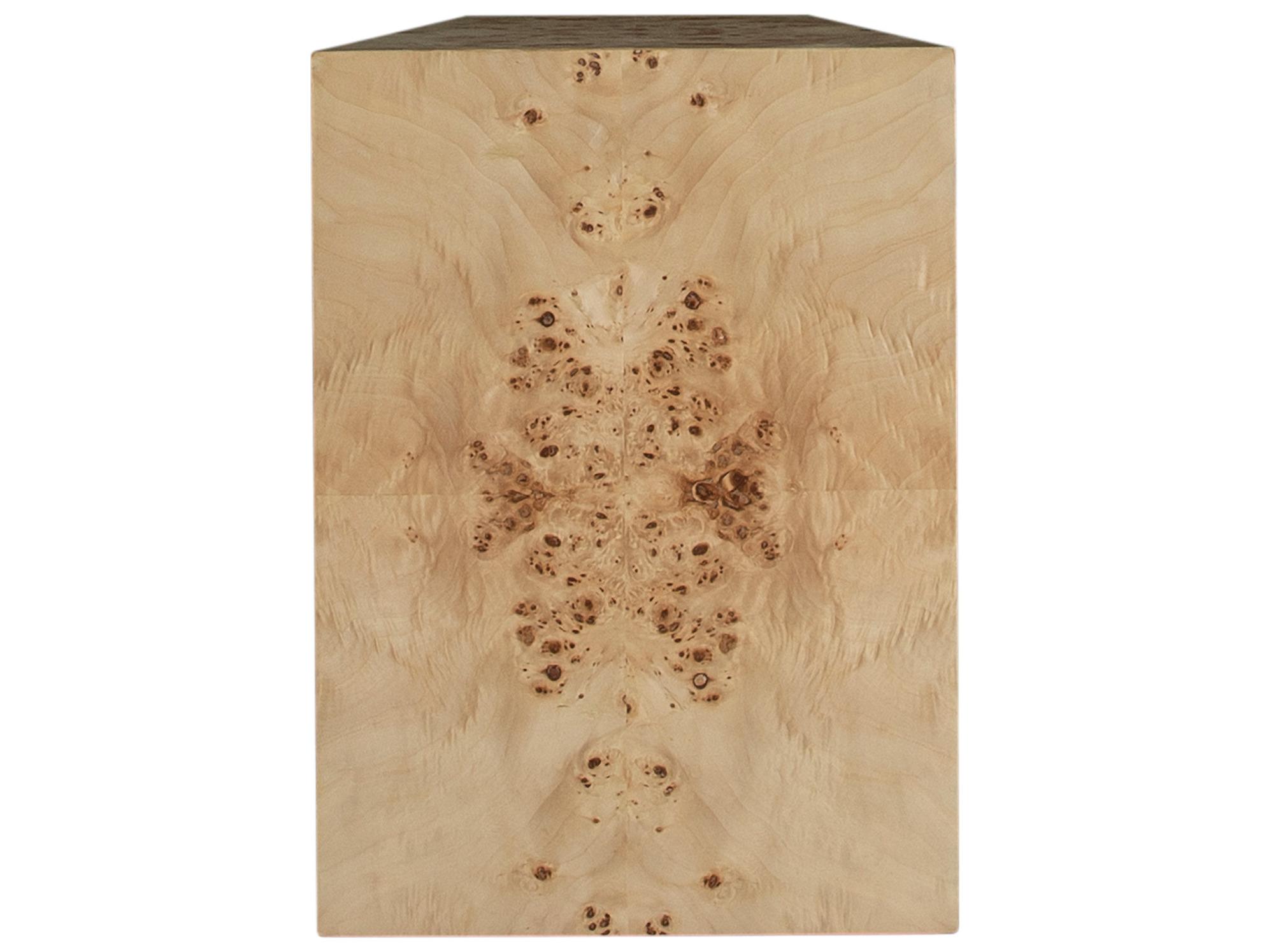 Gabby Alistair Rectangular Wood Maple Burl End Table