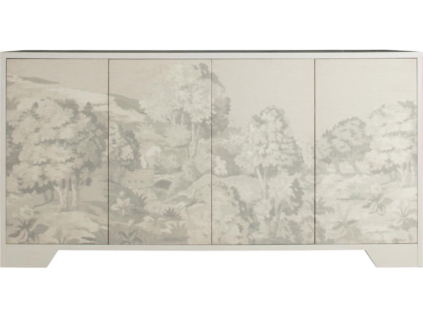 Gabby 72" Daliyah Oak Wood Custom Printed Fabric Natural Sideboard