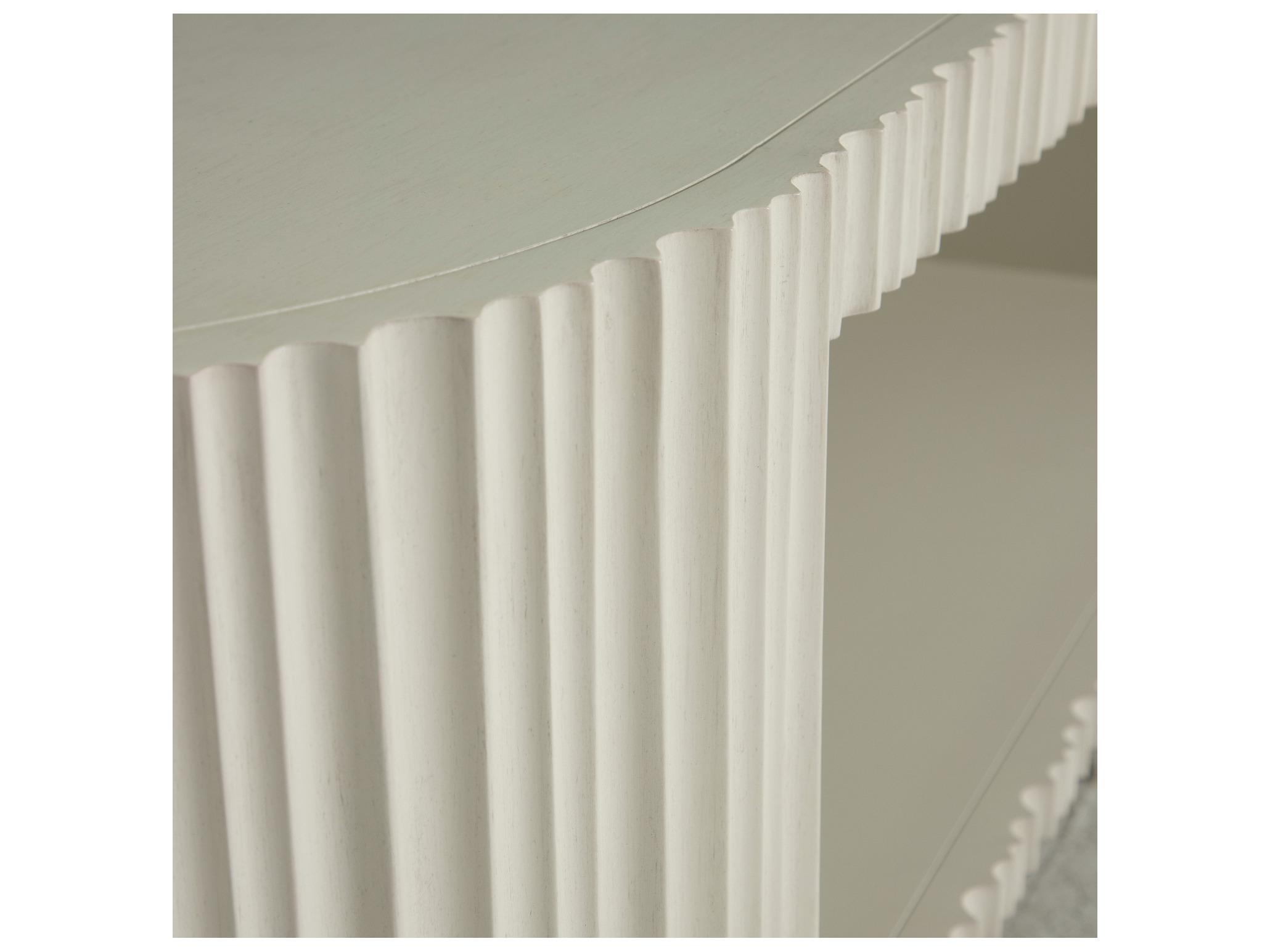 Gabby Isadora Oval Wood Sesame White Coffee Table