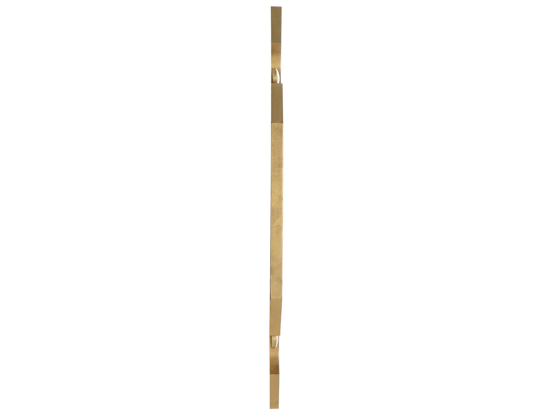 Gabby Monet Antique Brass Clear Mirror Yellow Wall